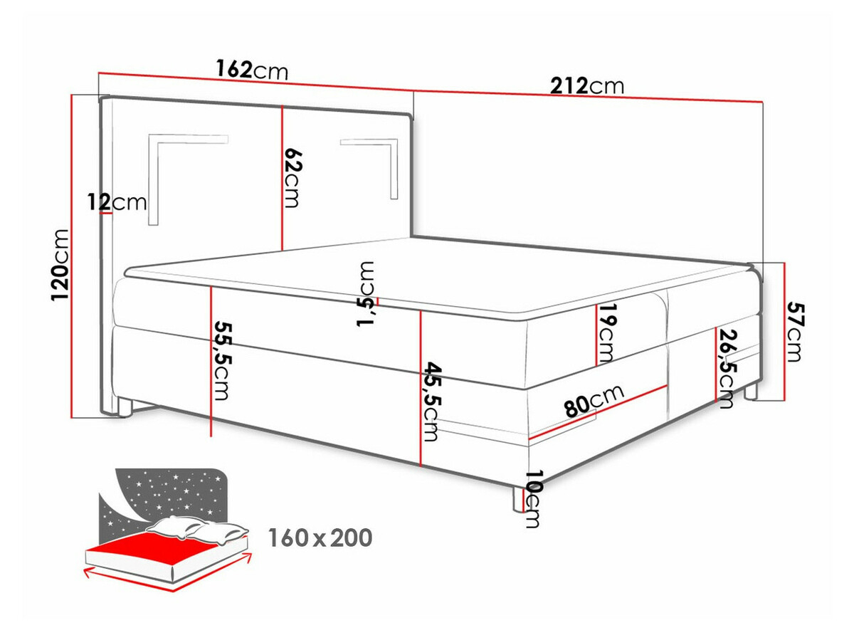 Boxspring krevet Vallis (Fresh 37)
