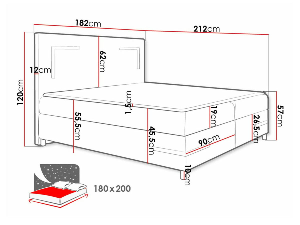 Boxspring krevet Vallis (Fresh 8)