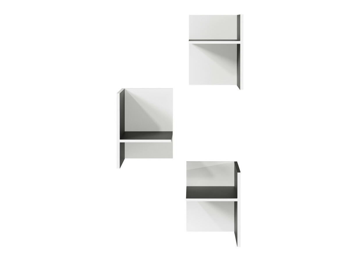 Polica set Fivcalu 104 (Belo + Graphite)