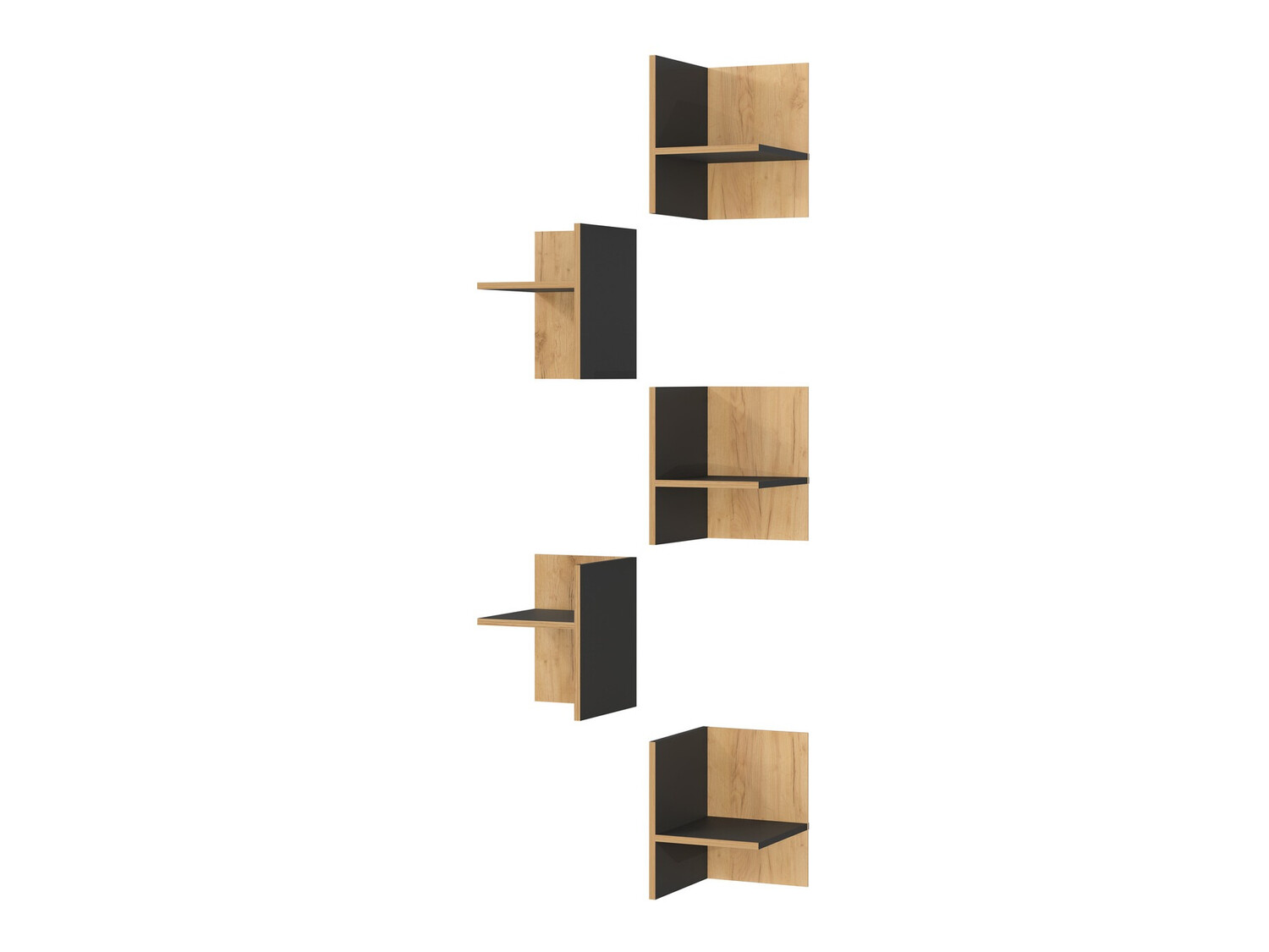 Polica set Fivcalu 106 (Navarra hrast + Graphite)