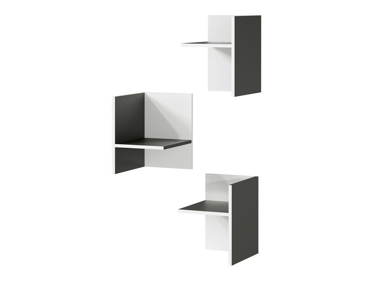 Set polica Fivcalu 104 (Belo + Grafit)