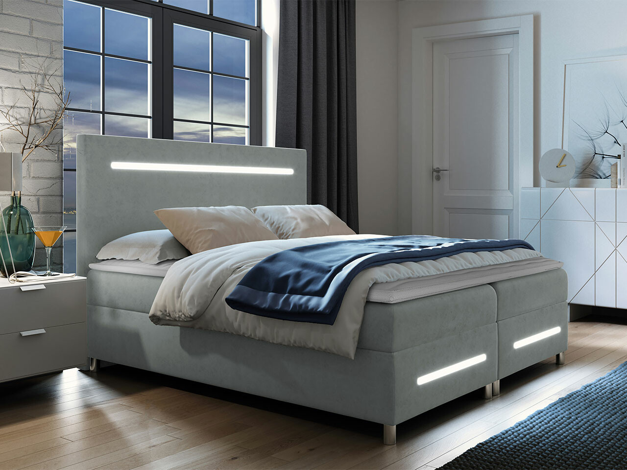 Boxspring krevet Baltimore 174 (Fresh 33)