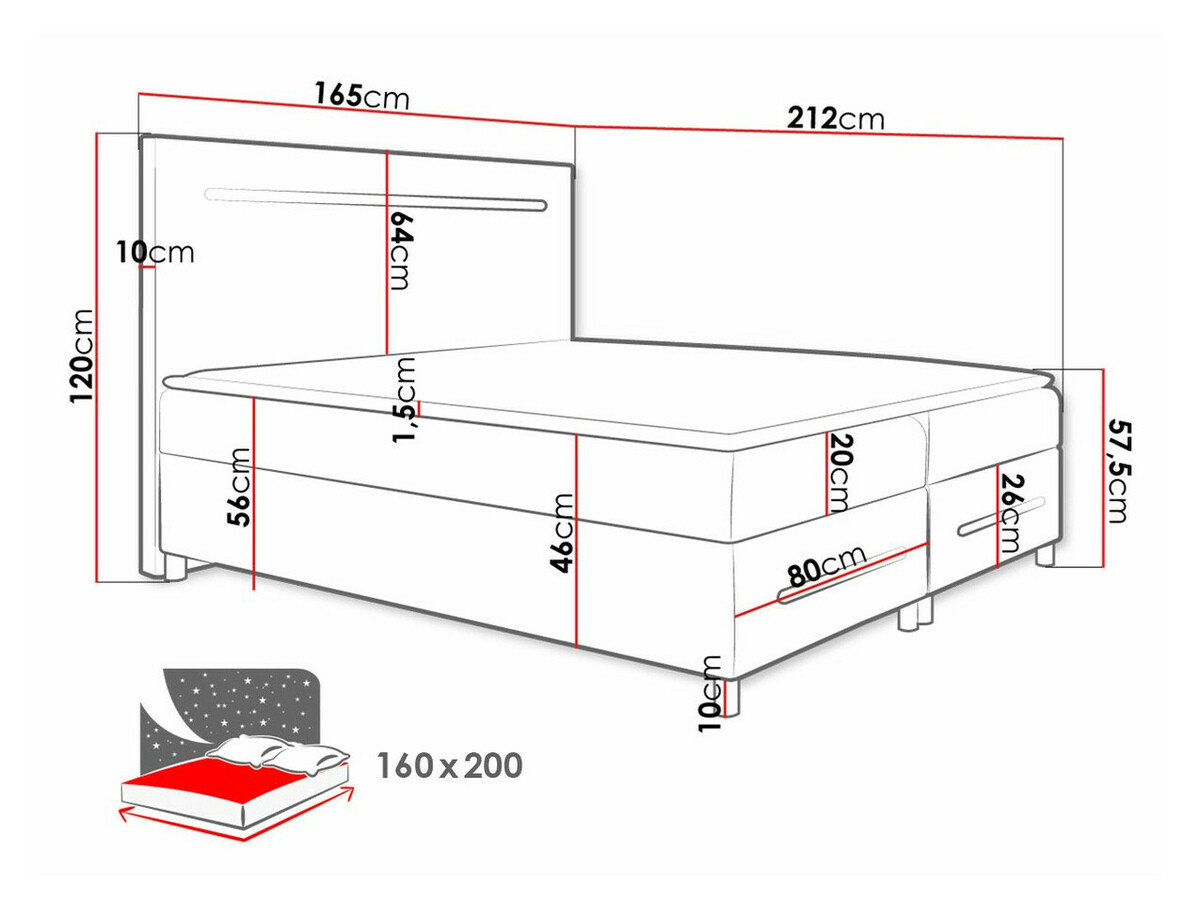 Boxspring krevet Pluvia (Fresh 4)