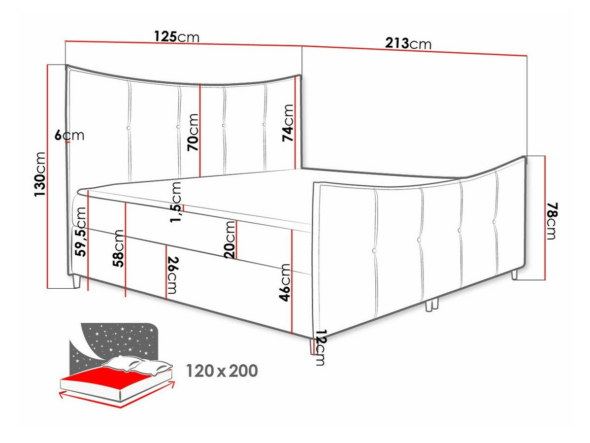 Boxspring krevet Baltimore 177 (Fresh 14)