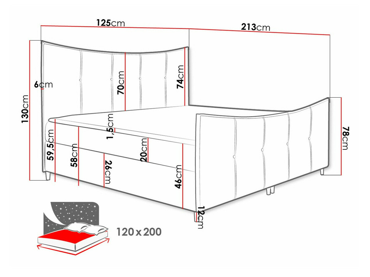 Boxspring krevet Baltimore 177 (Fresh 9)