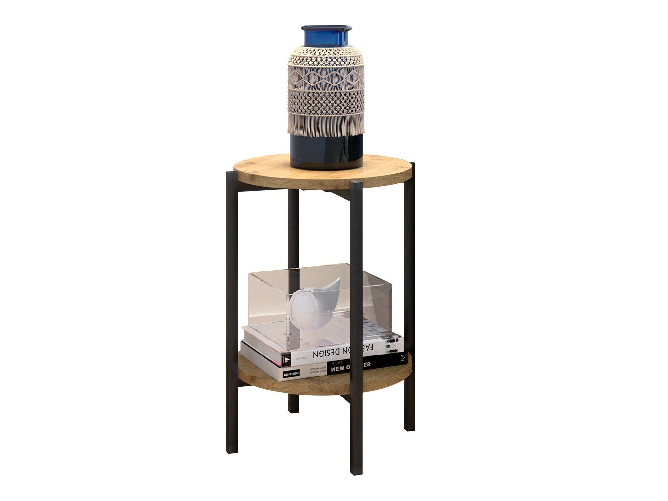 Side table Comfivo 221 (Zanatski hrast + Crno)