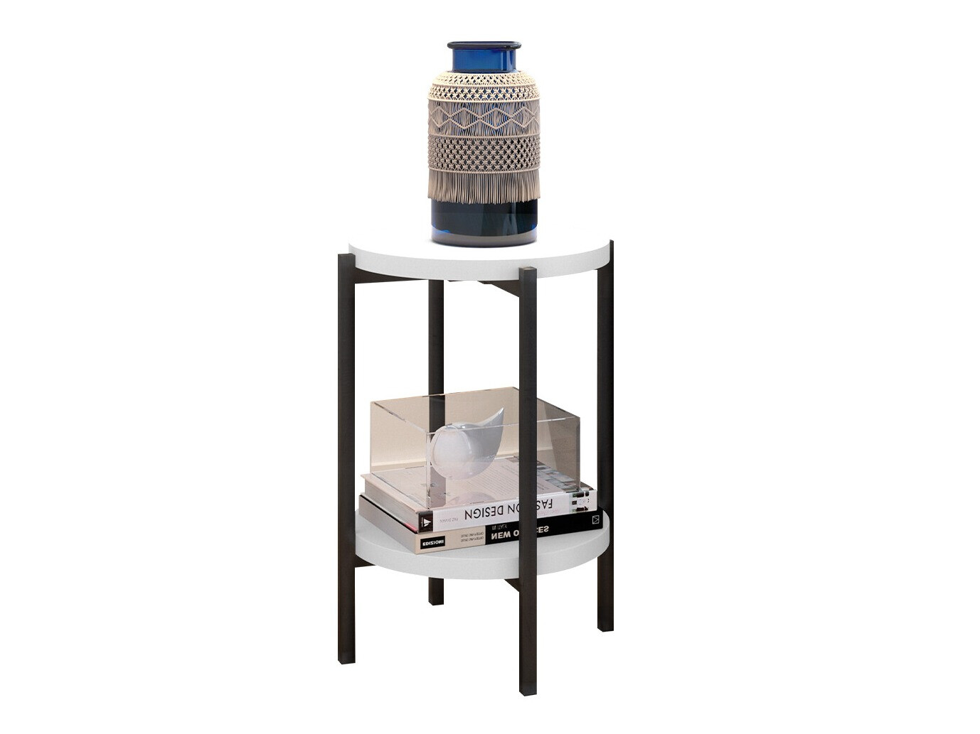 Side table Providence 179 (Belo + Crno)