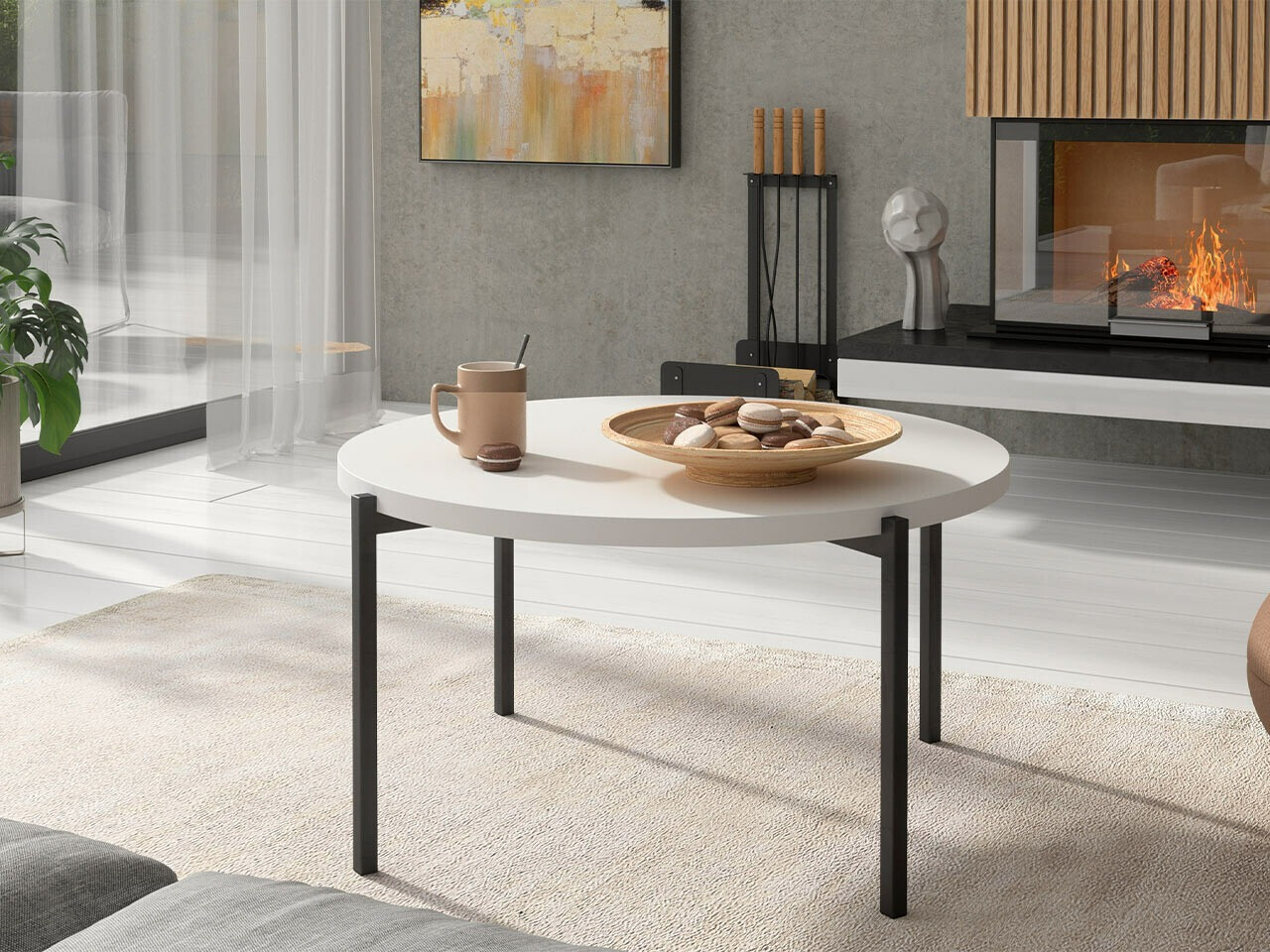 Stočić za kafu Providence 176 (Belo + Crno)