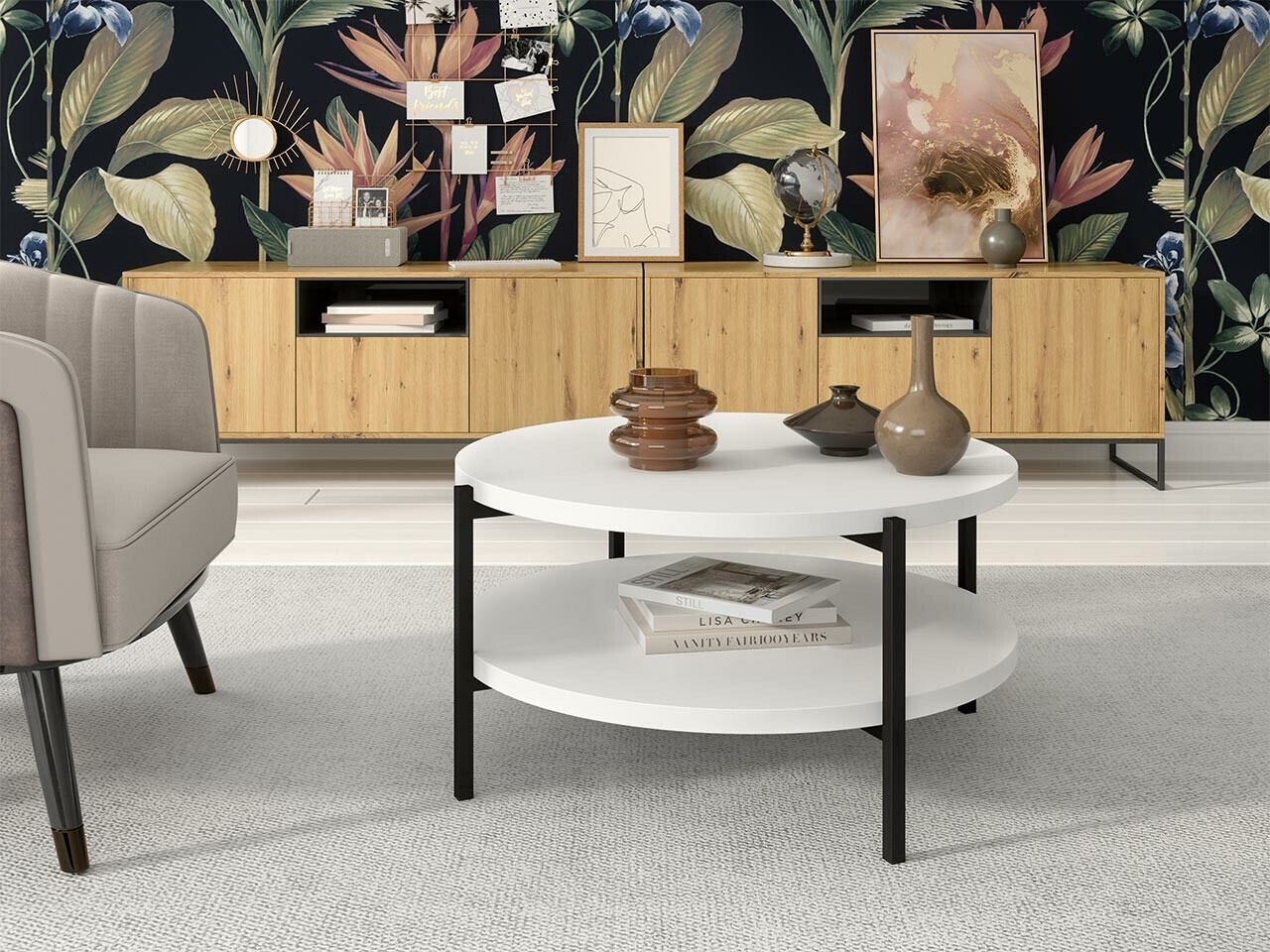 Stočić za kafu Providence 177 (Belo + Crno)