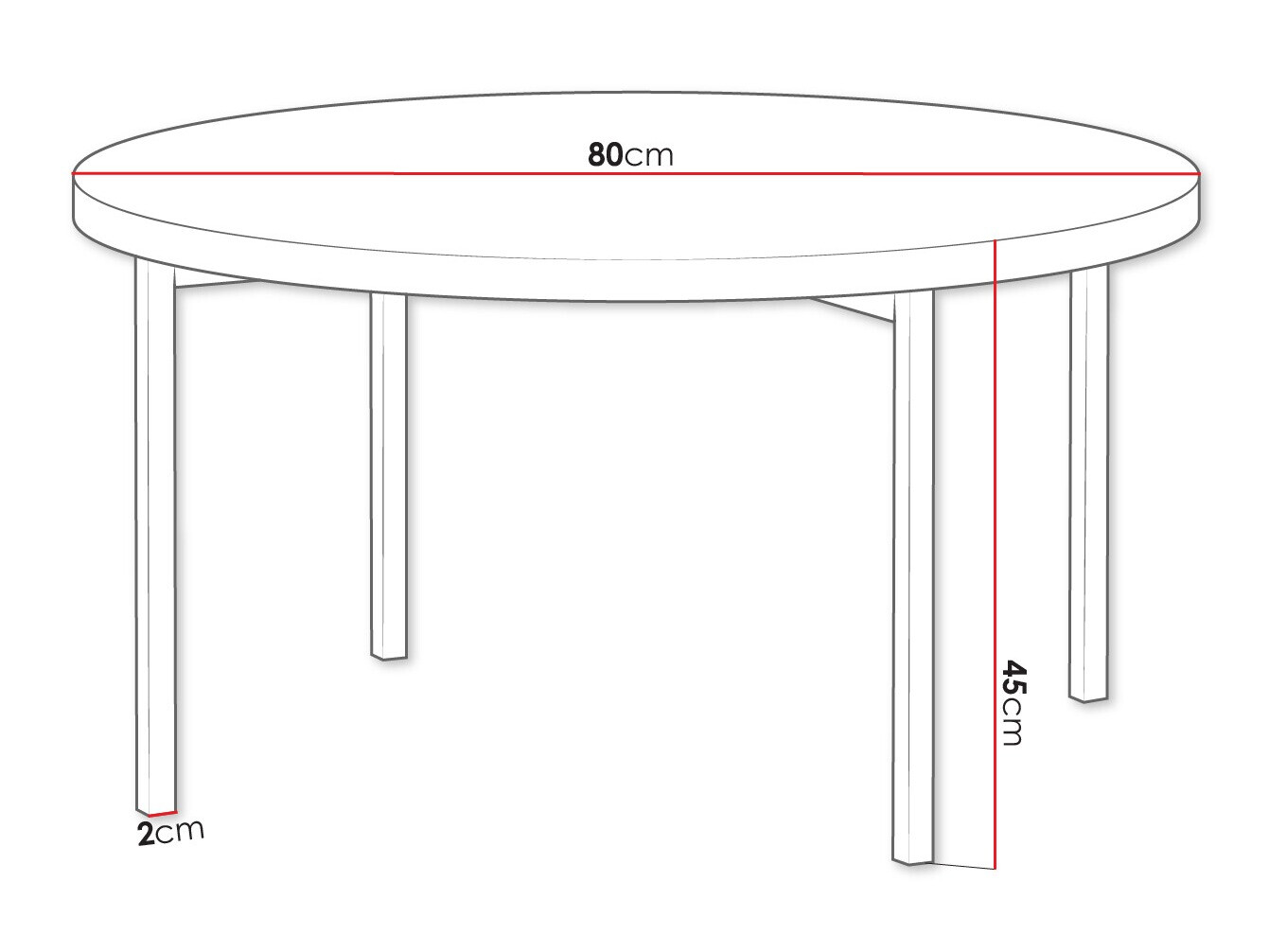 Stočić za kafu Providence 178 (Belo + Crno)