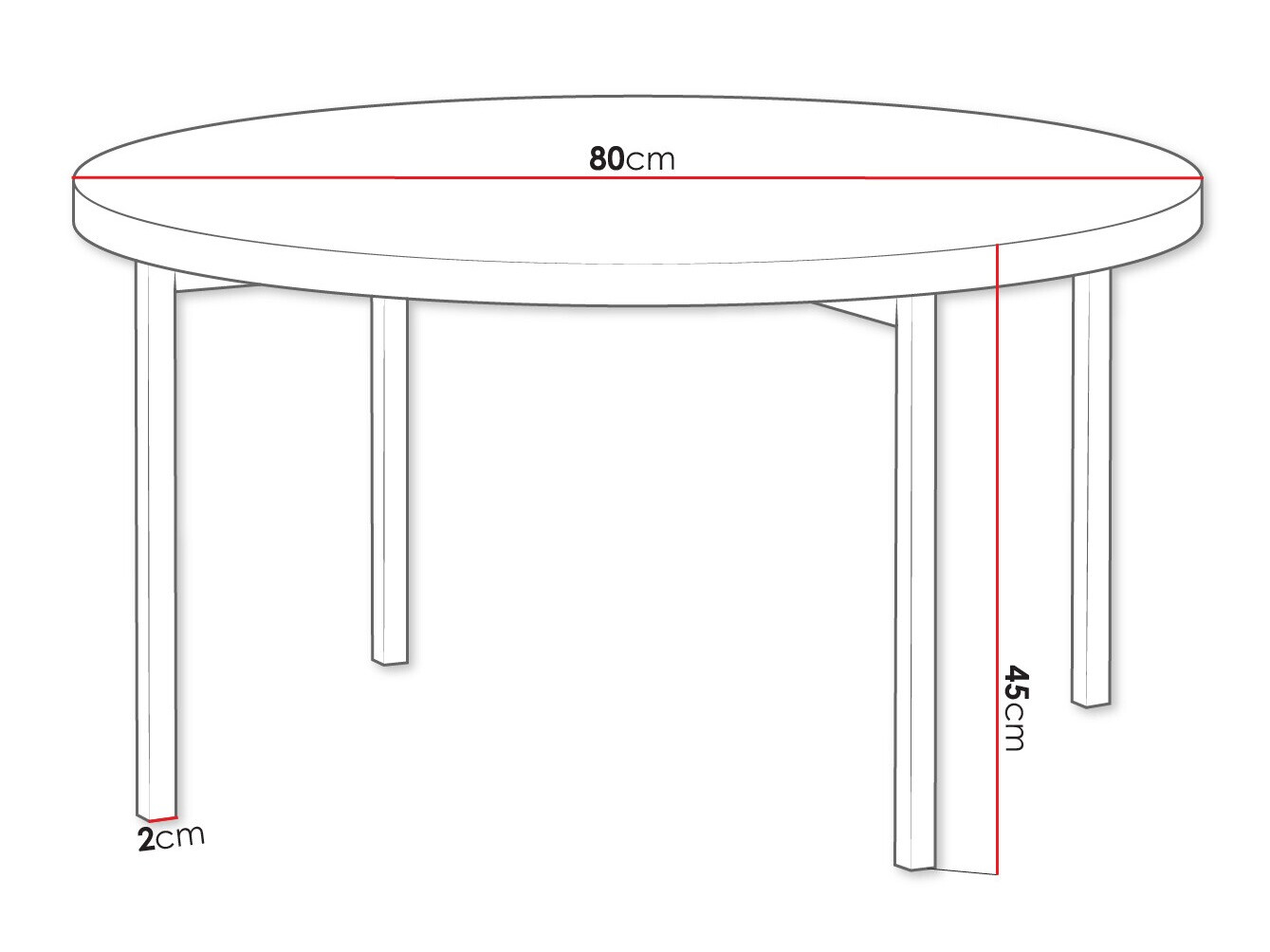 Stočić za kafu Providence 178 (Sjajno belo + Crno)