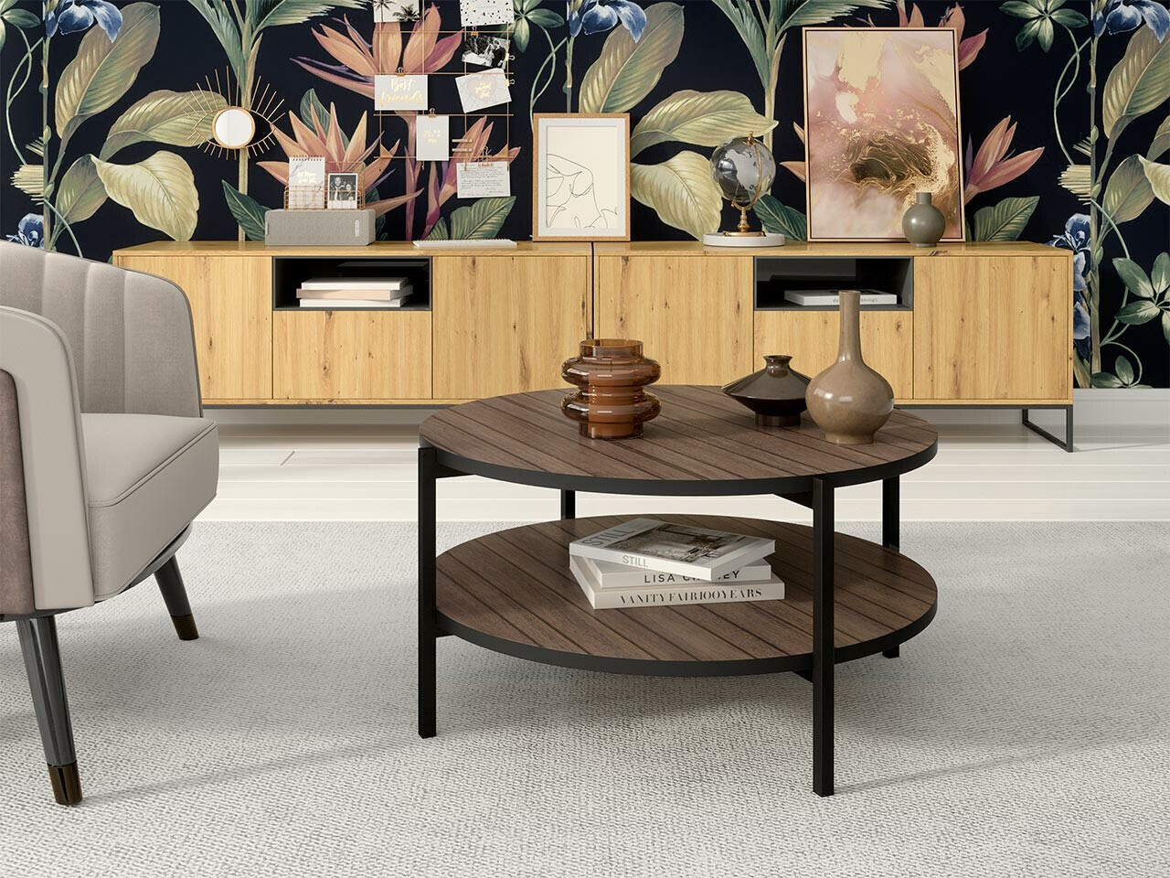 Stočić za kafu Providence 181 (Braon + Crno)