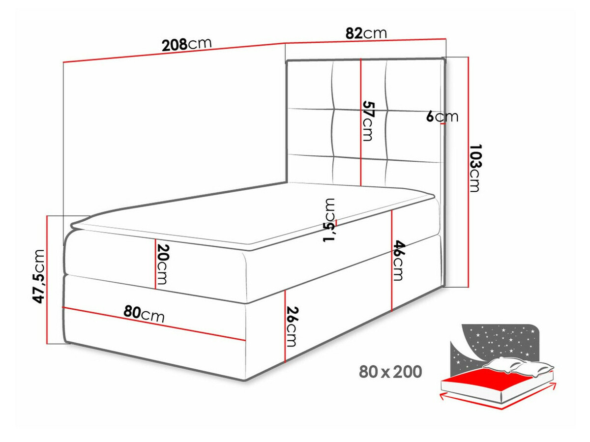 Boxspring krevet Nomen (Soft 020)