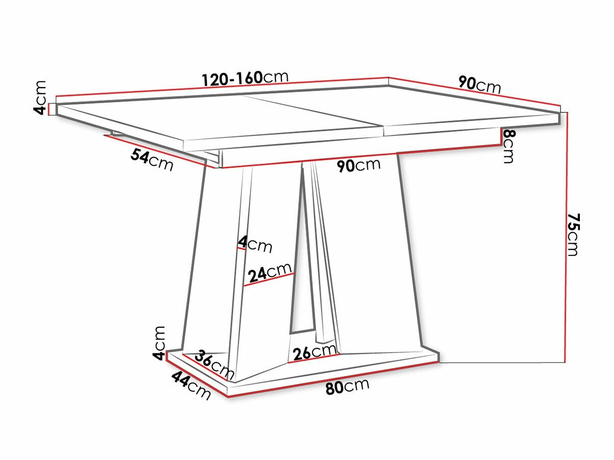 Sto Goodyear 107 (Crna visoki sjaj + Boja betona)