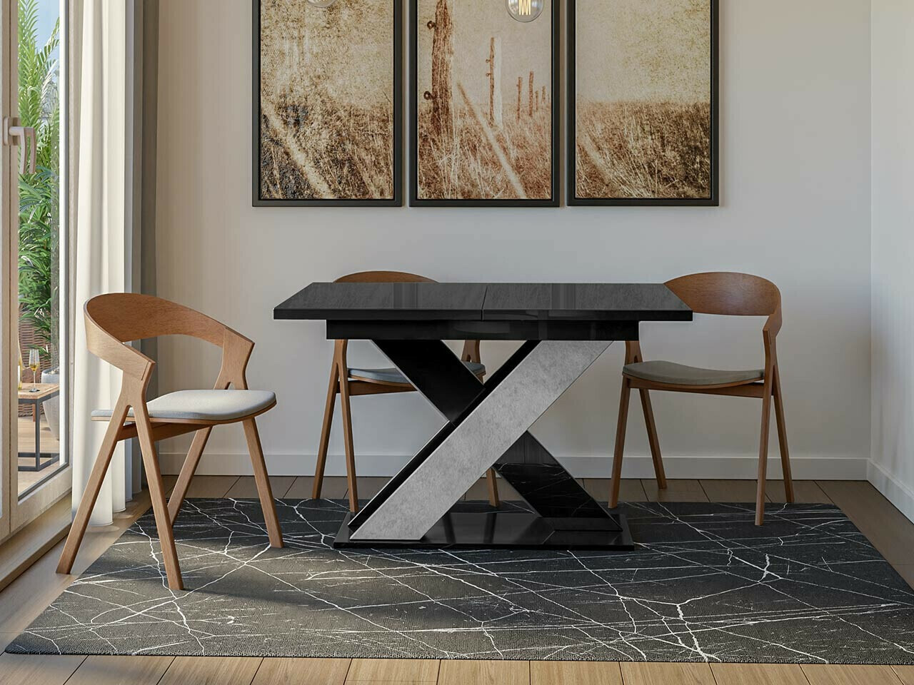 Sto Goodyear 117 (Crna visoki sjaj + Boja betona)