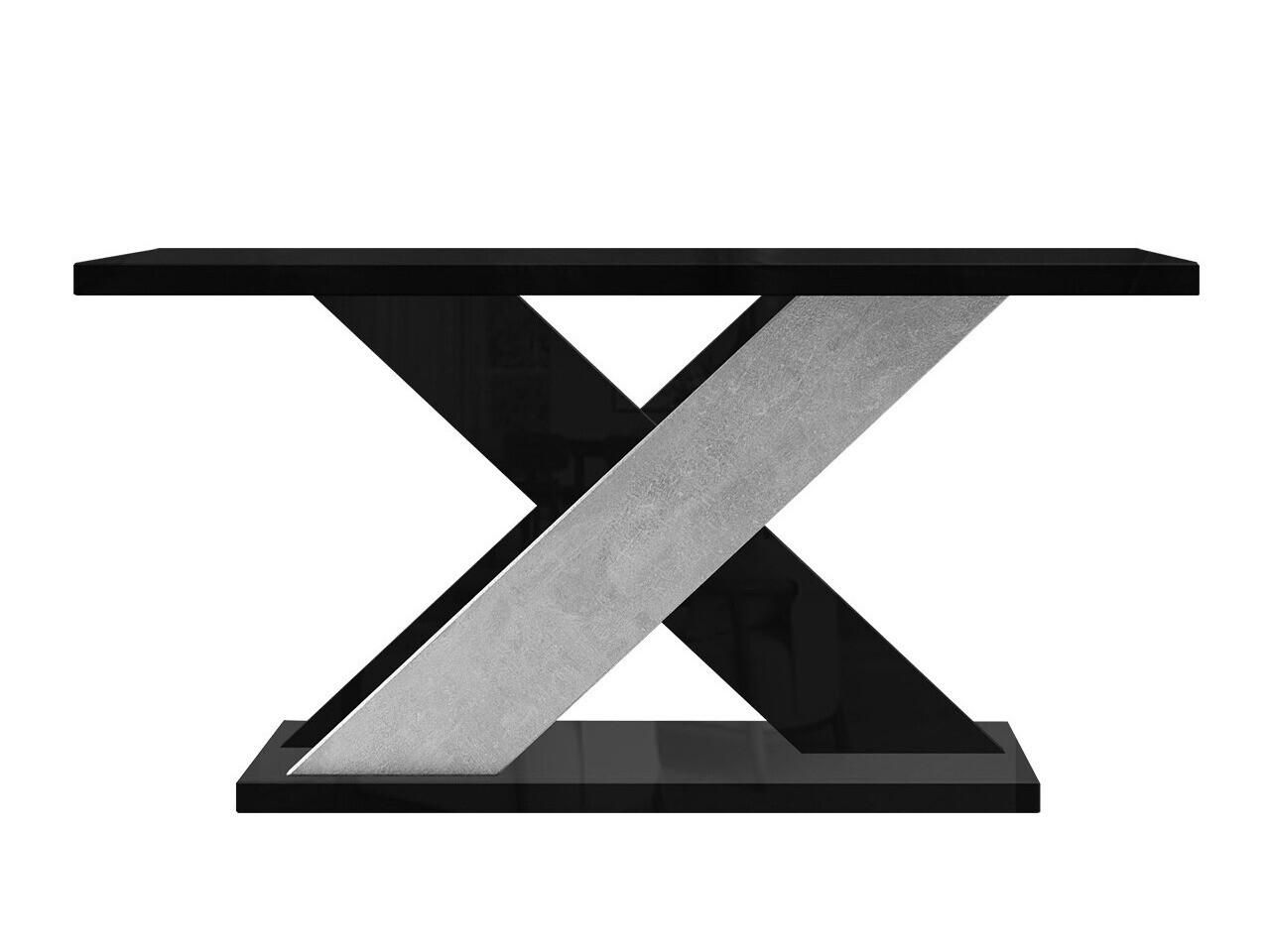 Stočić za kafu Goodyear 116 (Crna visoki sjaj + Boja betona)