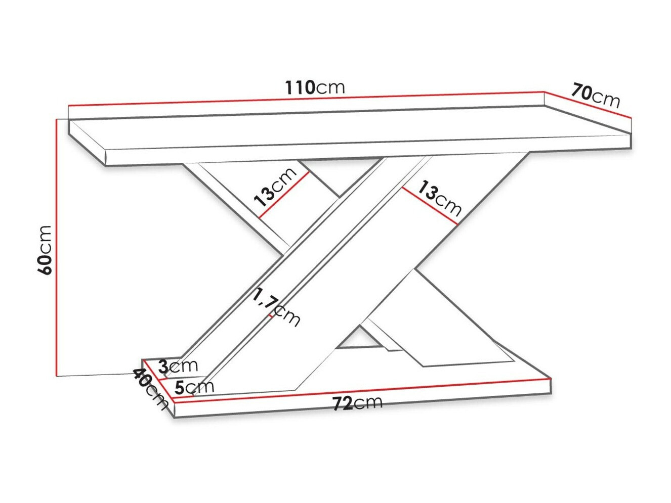 Stočić za kafu Goodyear 116 (Zanatski hrast + Crno)