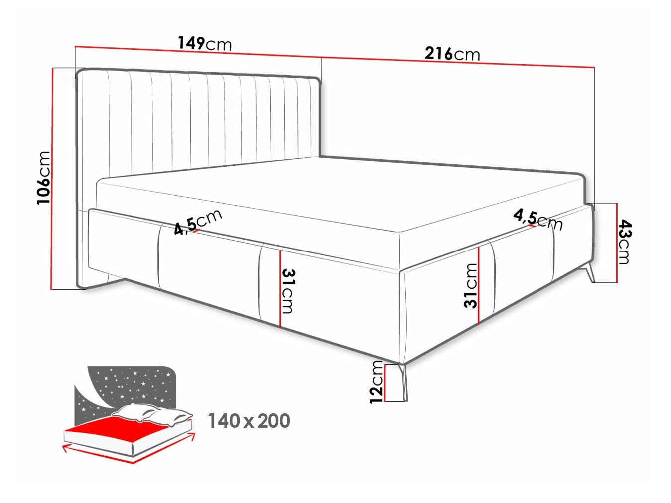 Krevet ComfiDream 173 (Fresh 01)