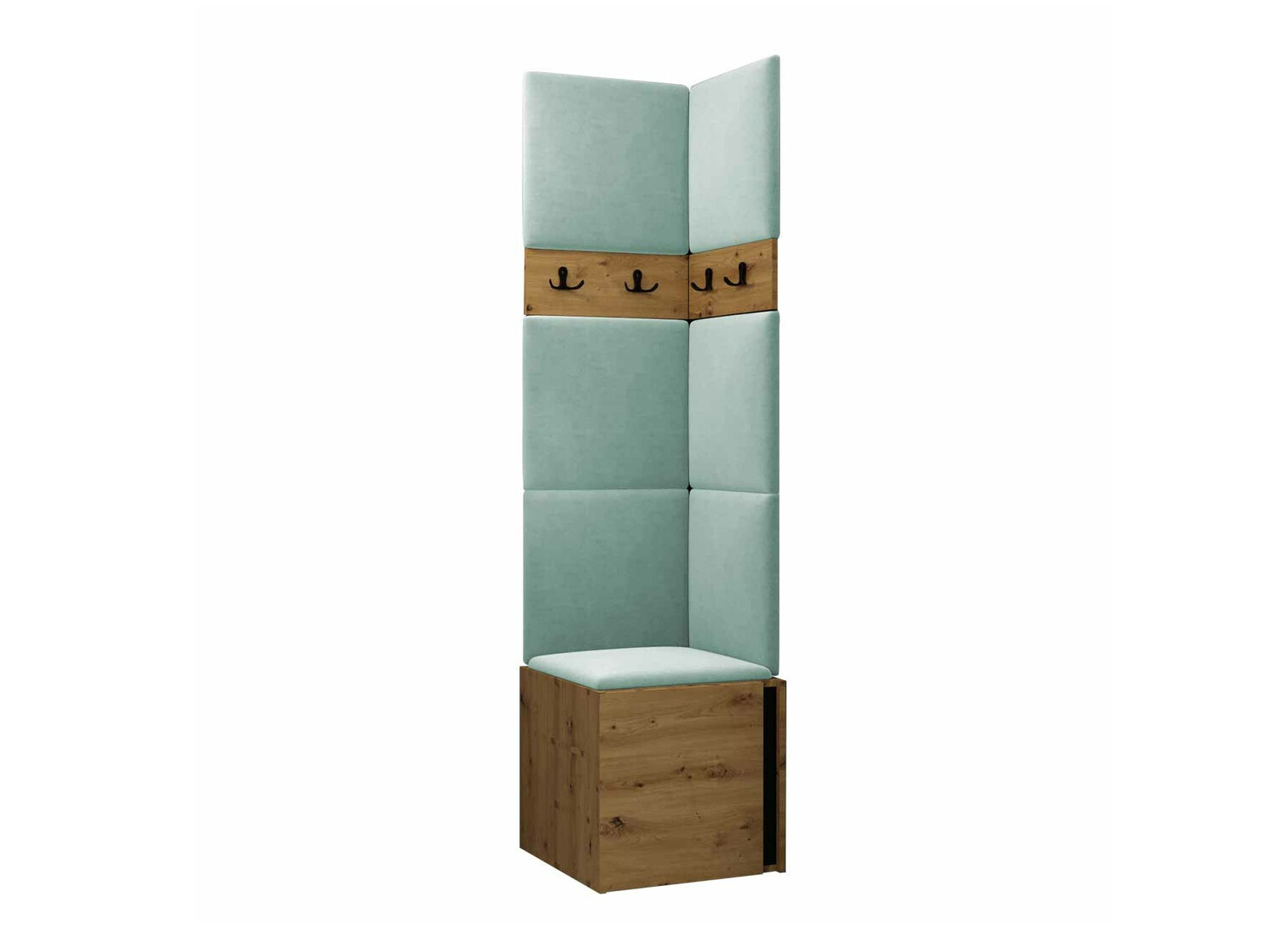 Set za hodnik Pinis XXI (Artisan hrast + Crno)