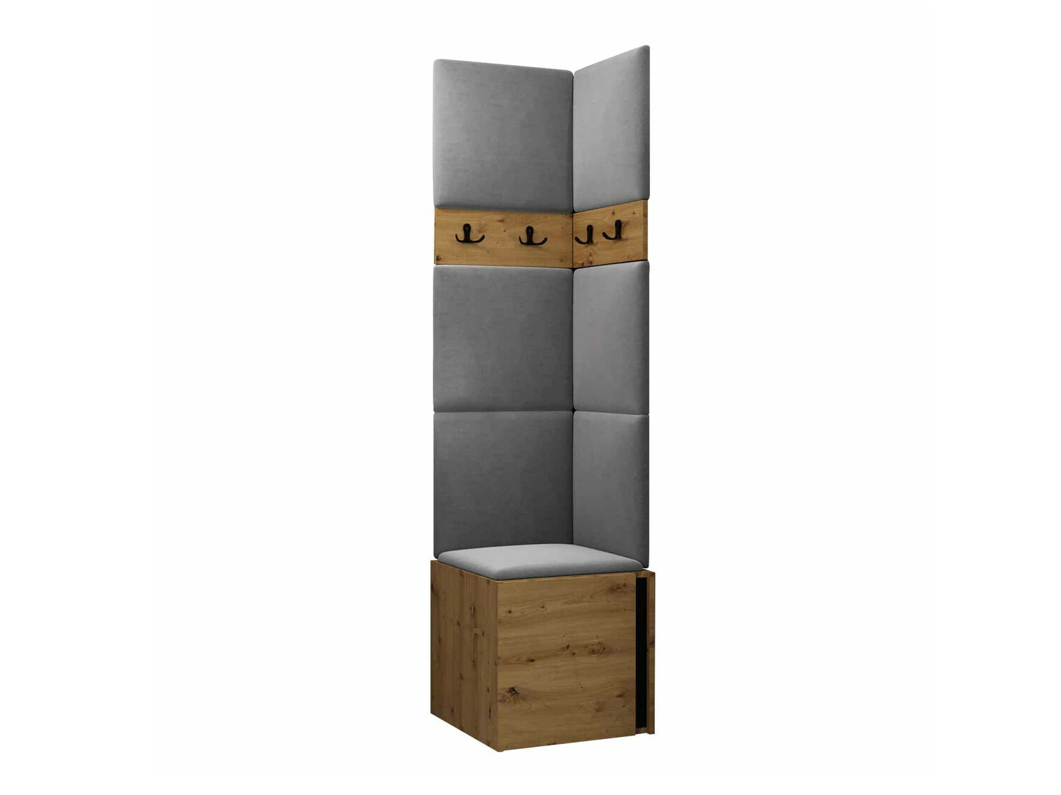 Set za hodnik Pinis XXI (Artisan hrast + Crno)