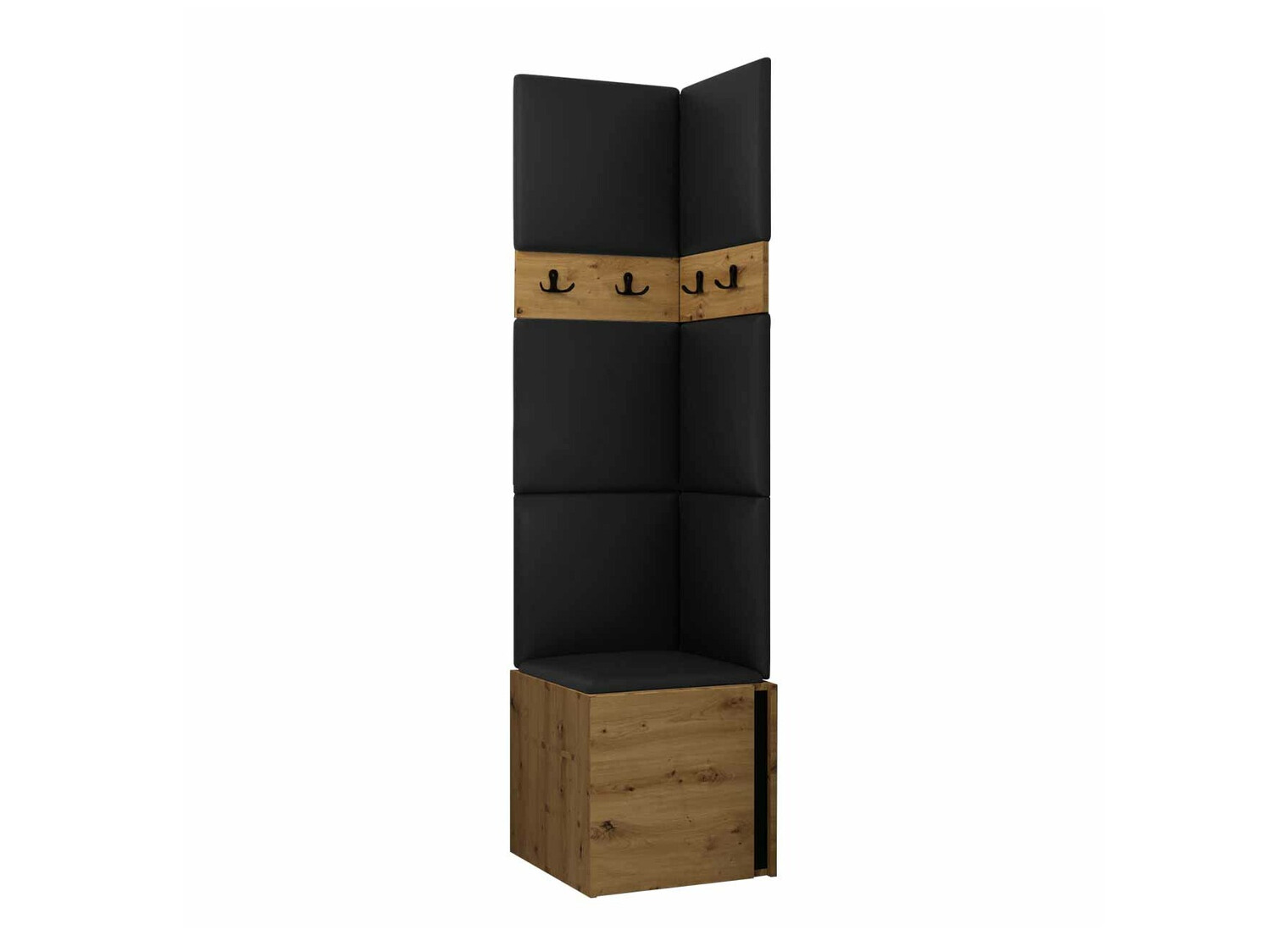 Set za hodnik Pinis XXI (Artisan hrast + Crno)