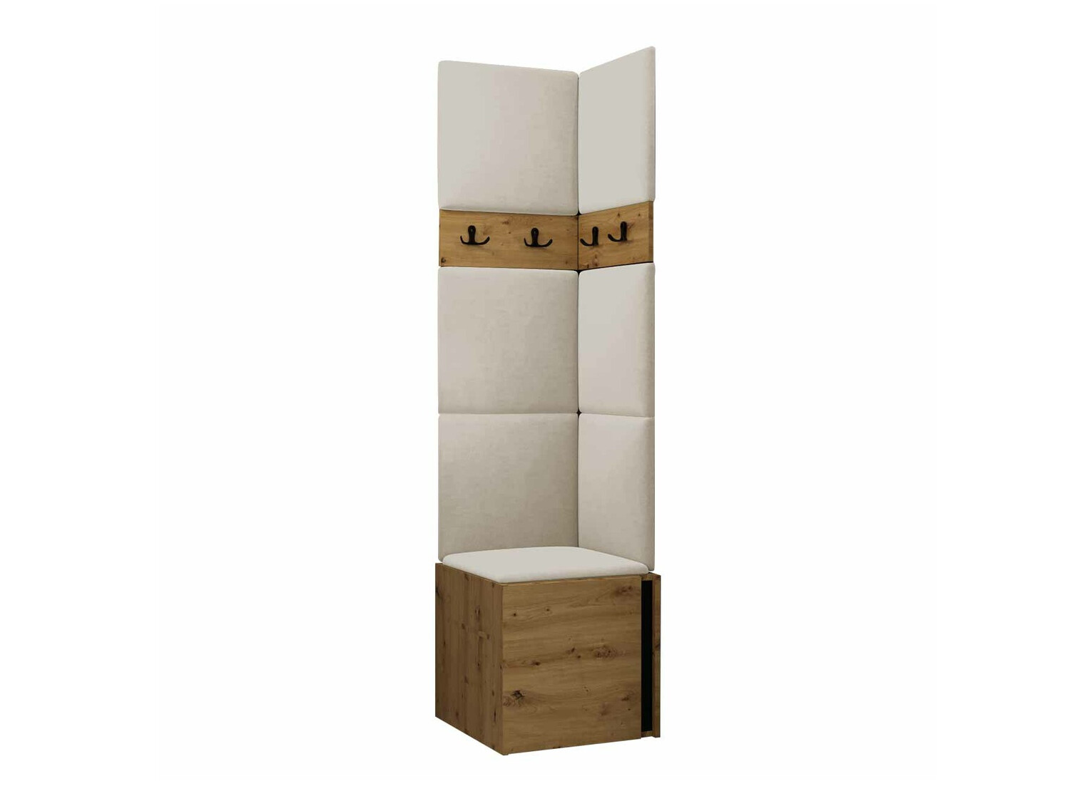 Set za hodnik Pinis XXI (Artisan hrast + Crno)