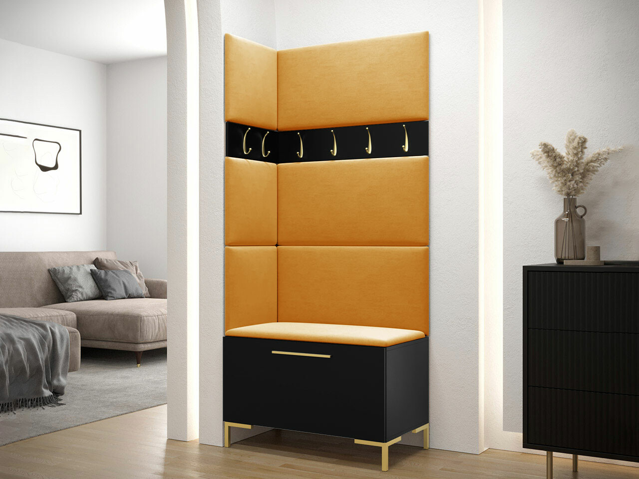 Set za hodnik Tivsoa 103 (Crno)