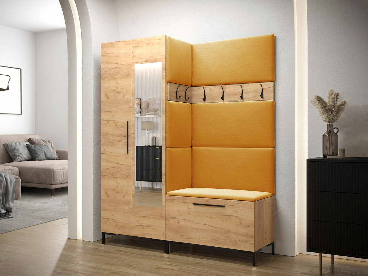 Set za hodnik Tivsoa 107 (Craft hrast)