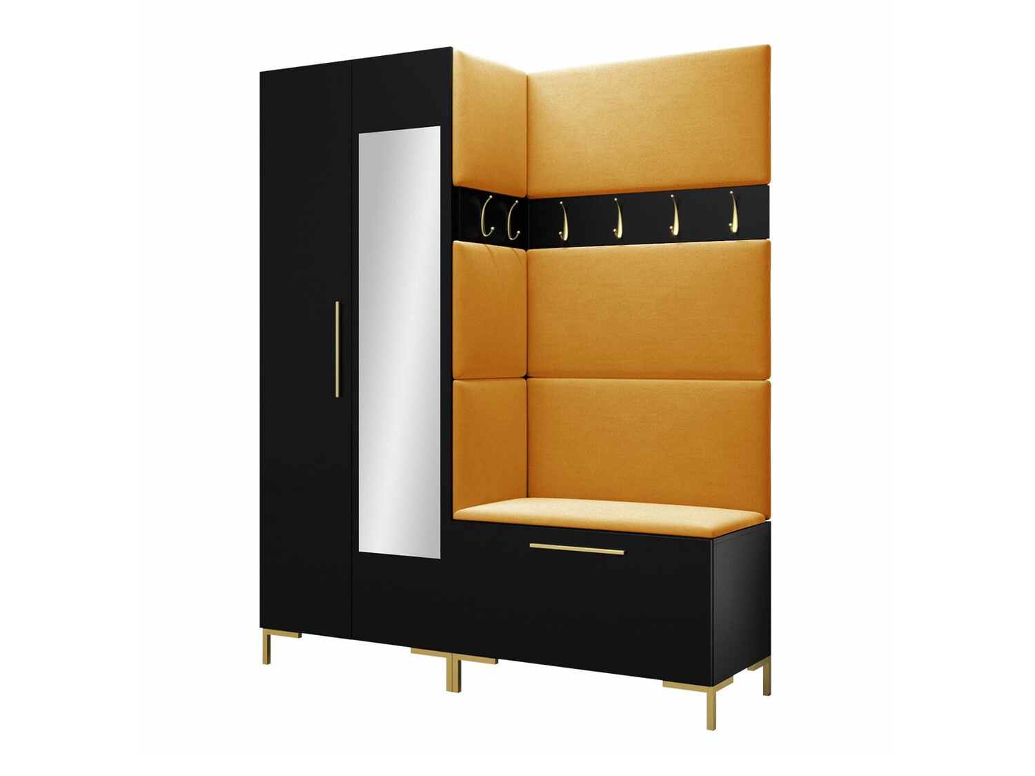 Set za hodnik Tivsoa 107 (Crno)