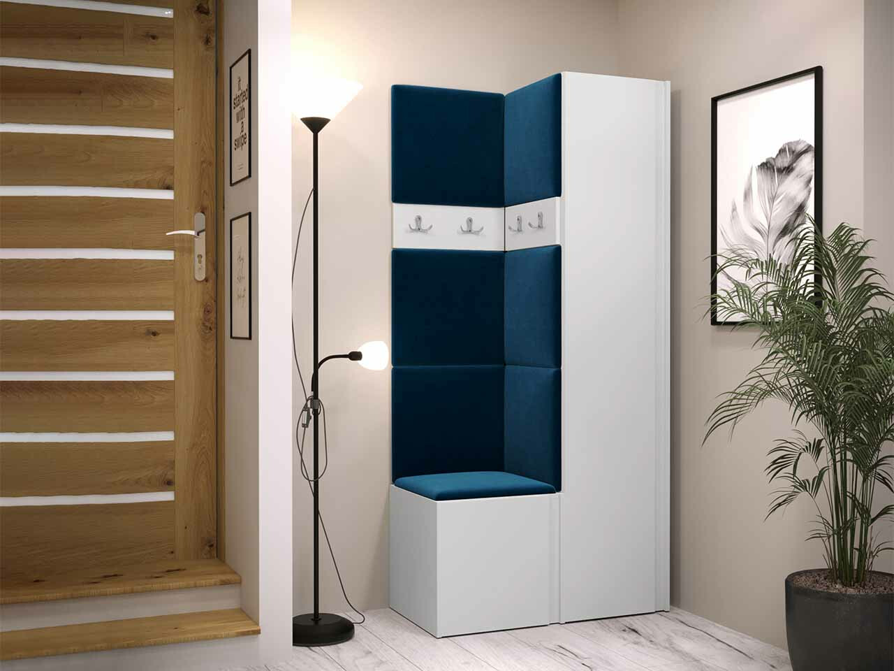 Set za hodnik Hartford 348 (Belo)