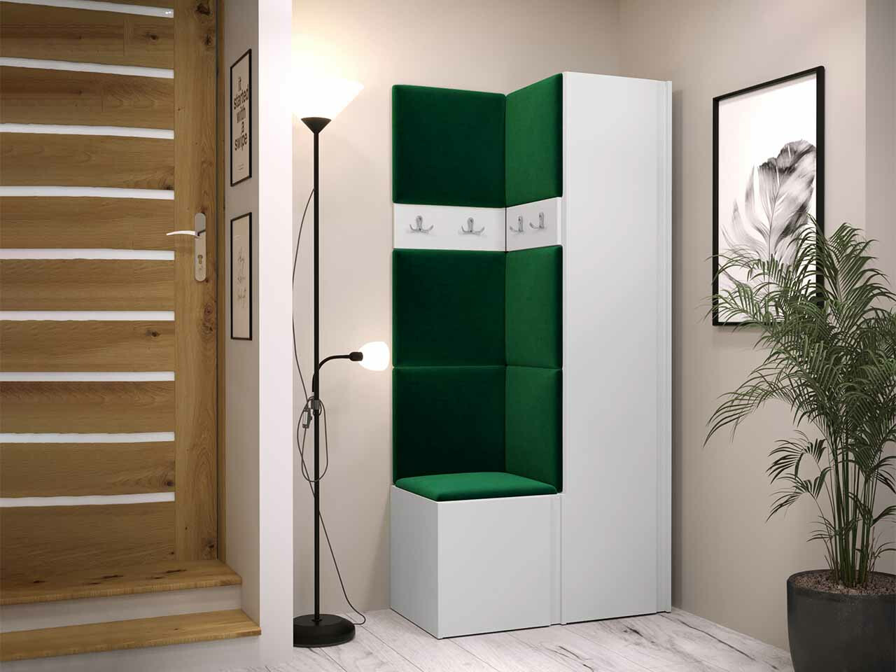 Set za hodnik Hartford 348 (Belo)