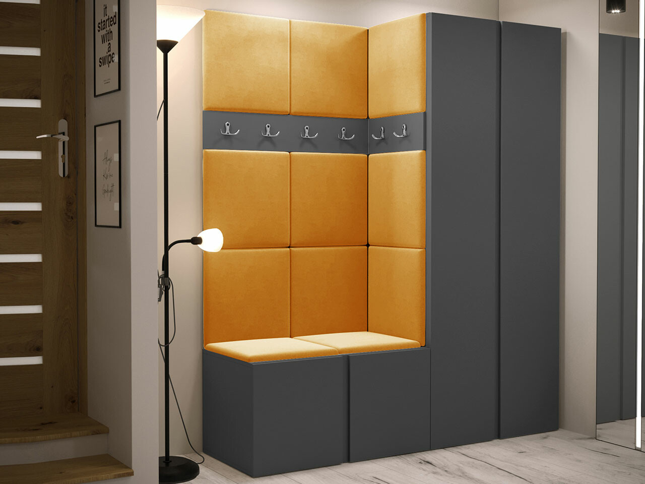 Set za hodnik Hartford 266 (Graphite)