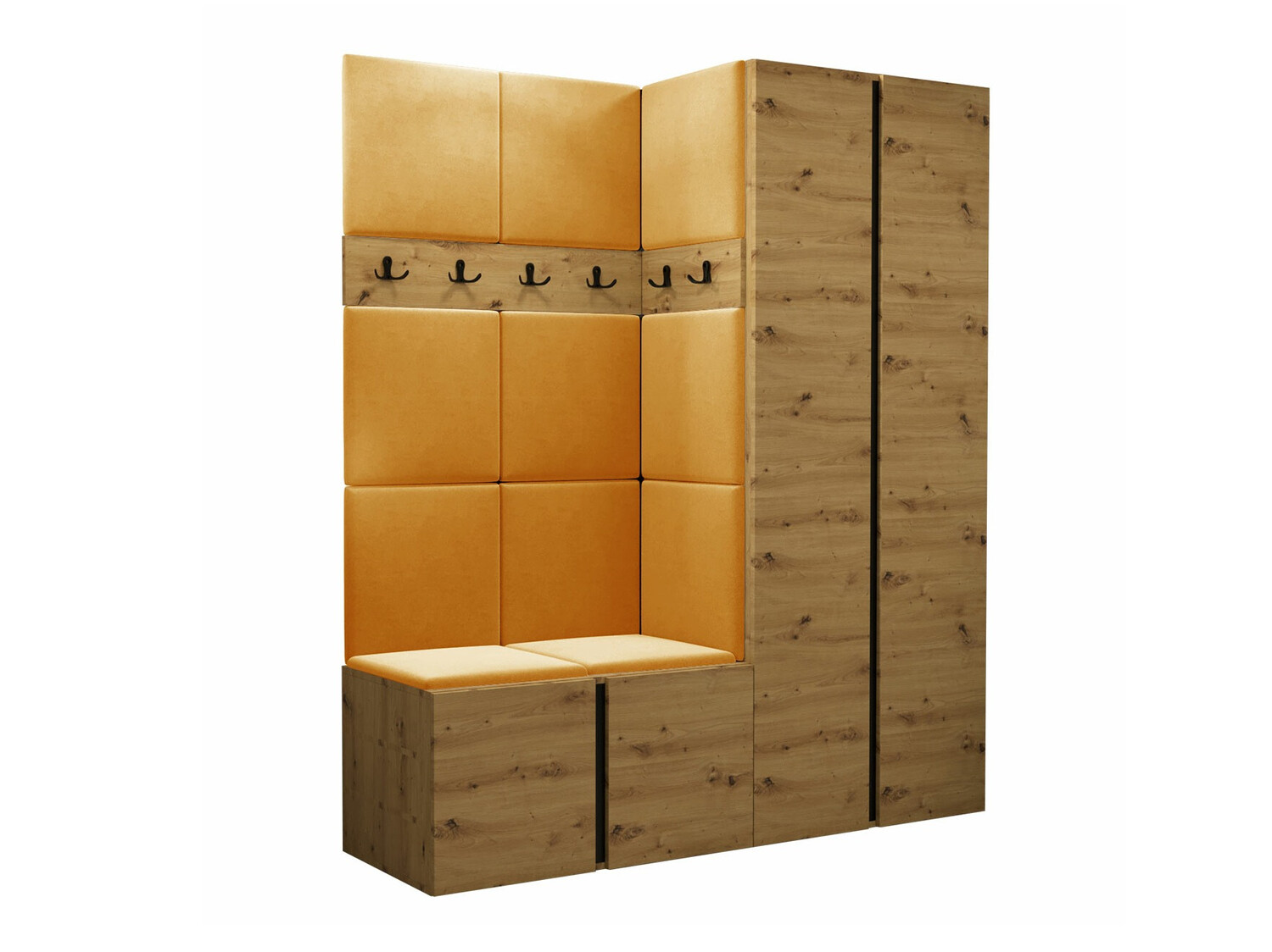 Set za hodnik Hartford 266 (Zanatski hrast)