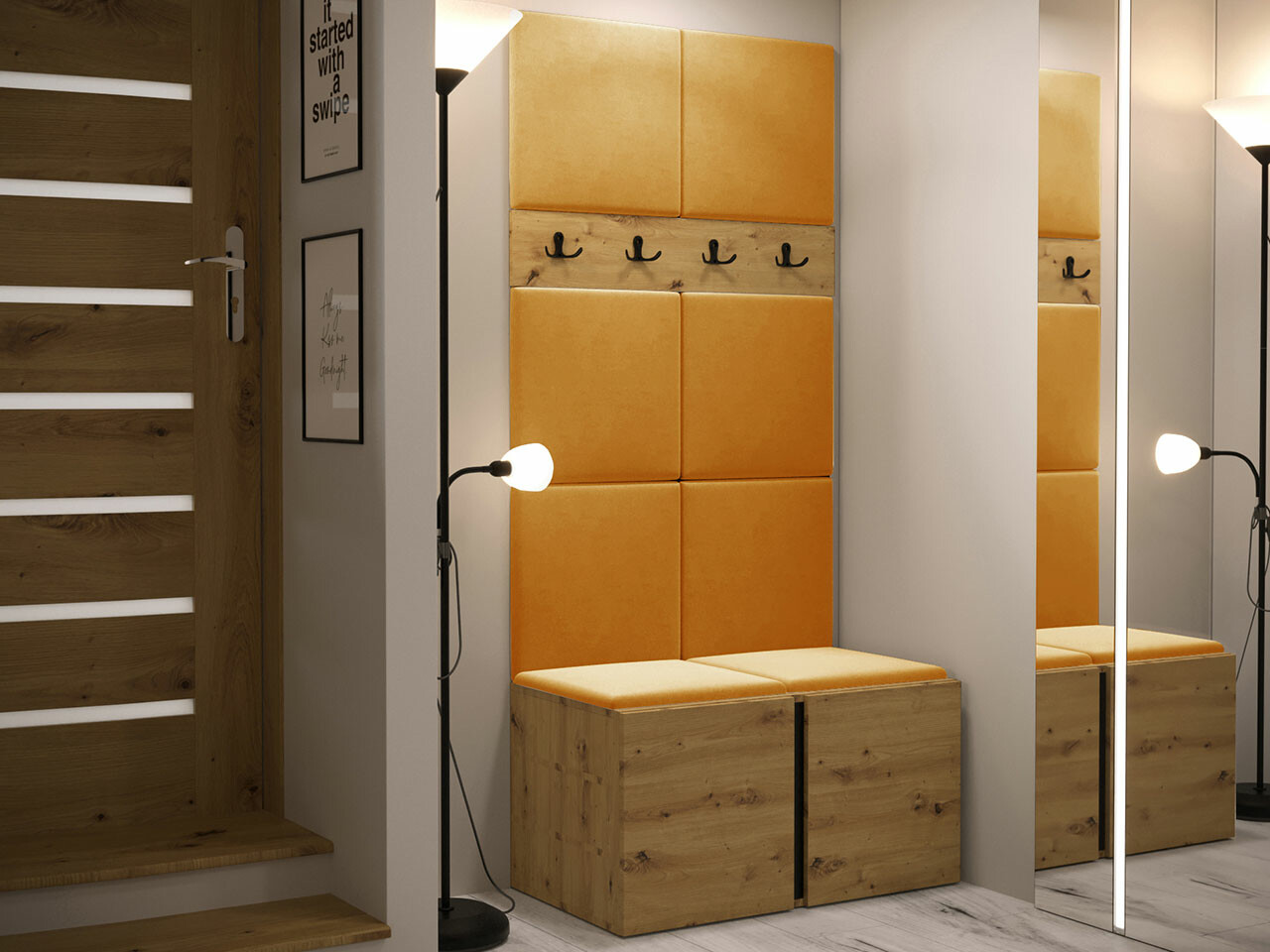 Set za hodnik Hartford 267 (Zanatski hrast)