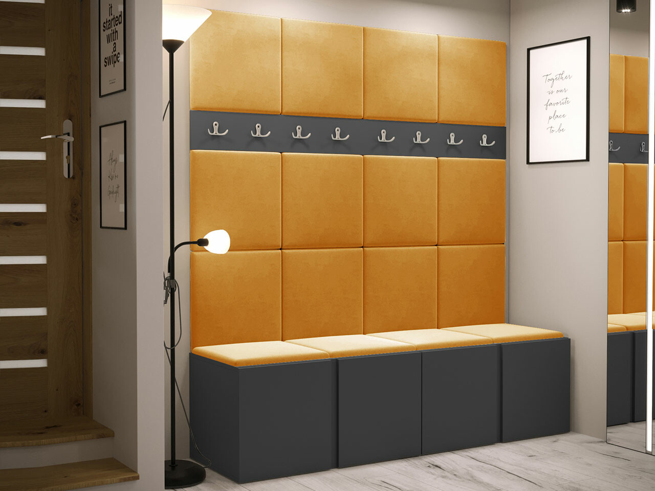 Set za hodnik Hartford 268 (Graphite)