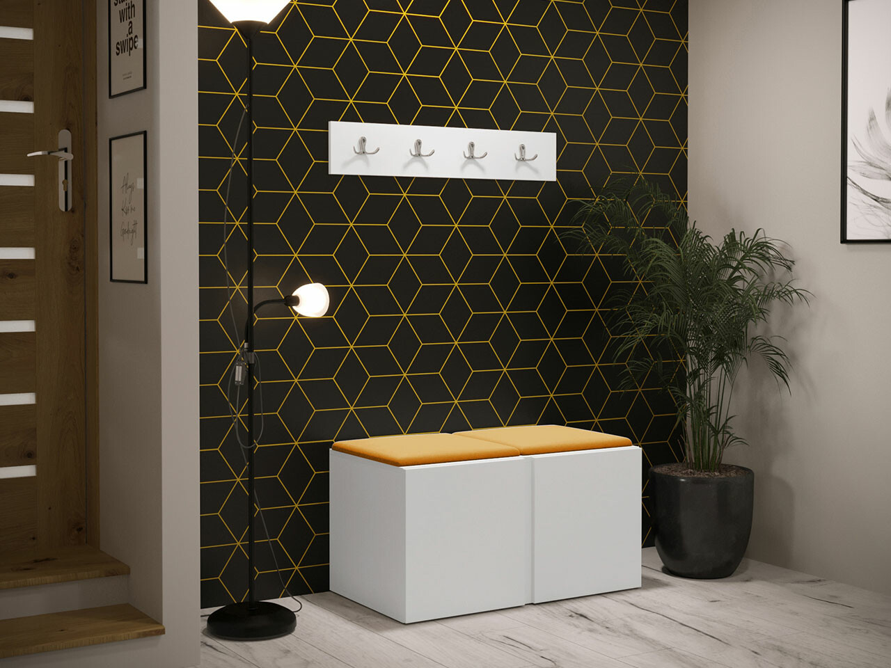 Set za hodnik Hartford 275 (Belo)