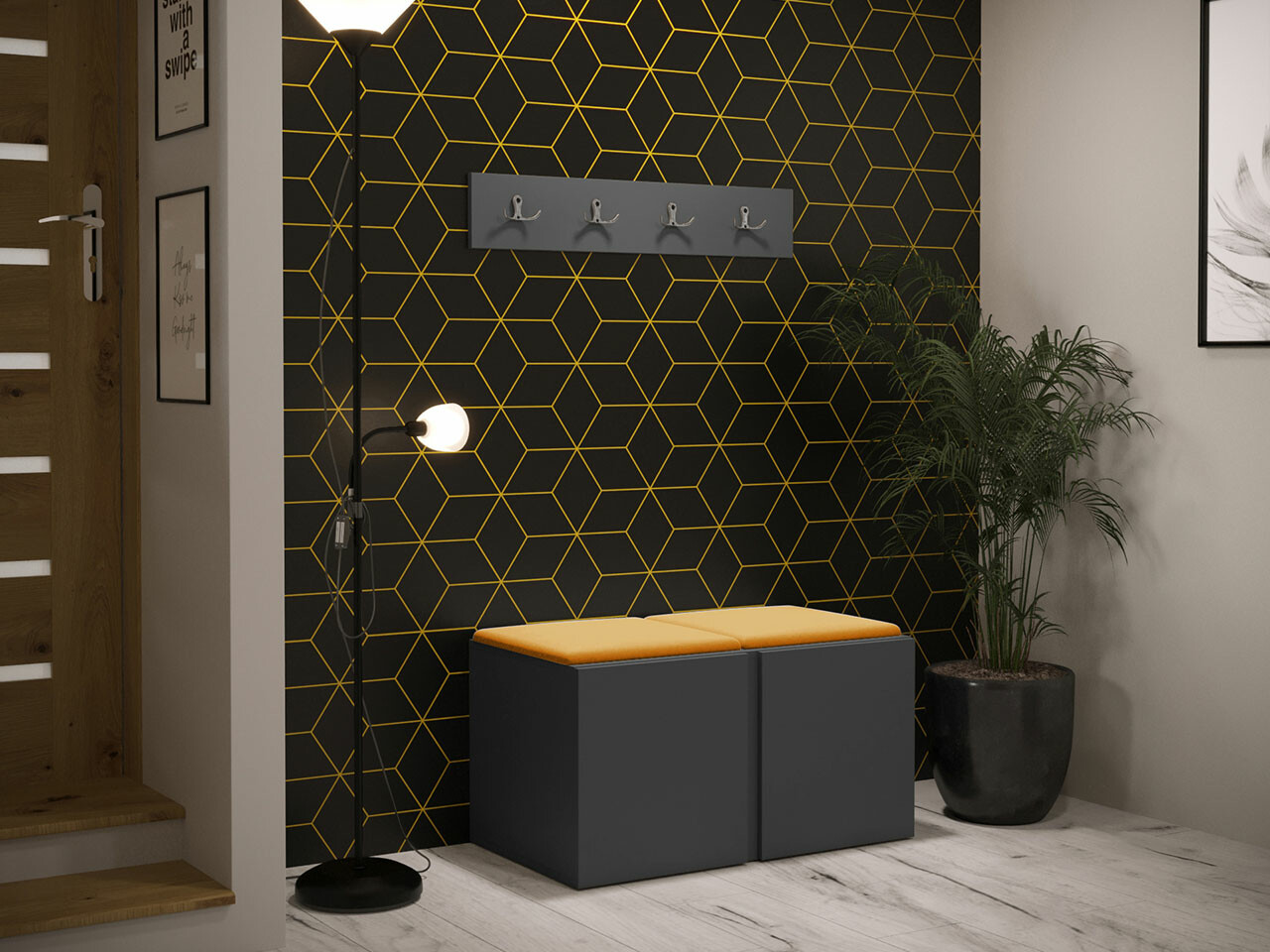 Set za hodnik Hartford 275 (Graphite)