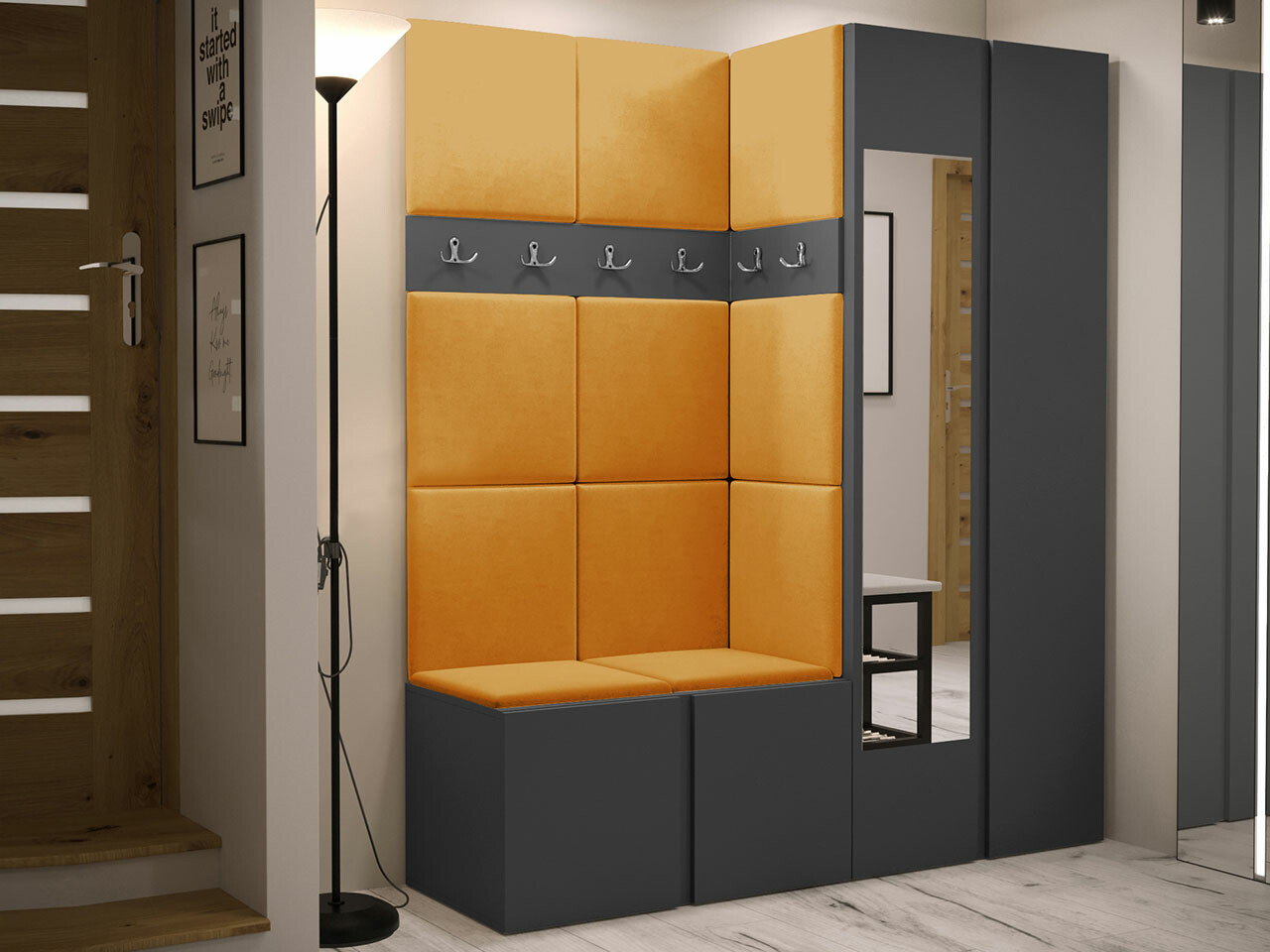 Set za hodnik Hartford 278 (Graphite)