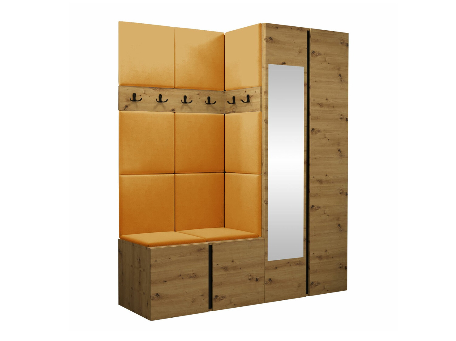 Set za hodnik Hartford 278 (Zanatski hrast)