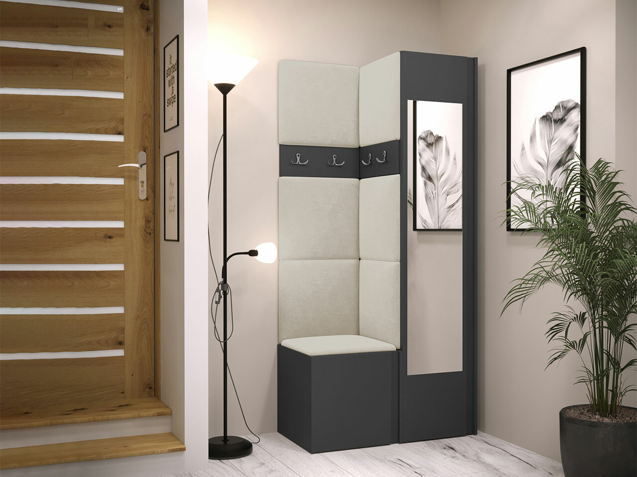 Set za hodnik Hartford 354 (Graphite)