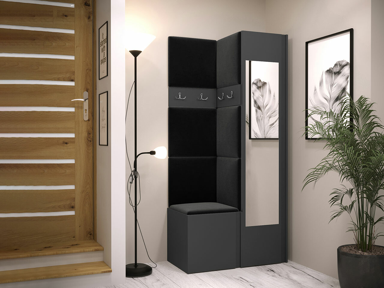 Set za hodnik Hartford 354 (Graphite)