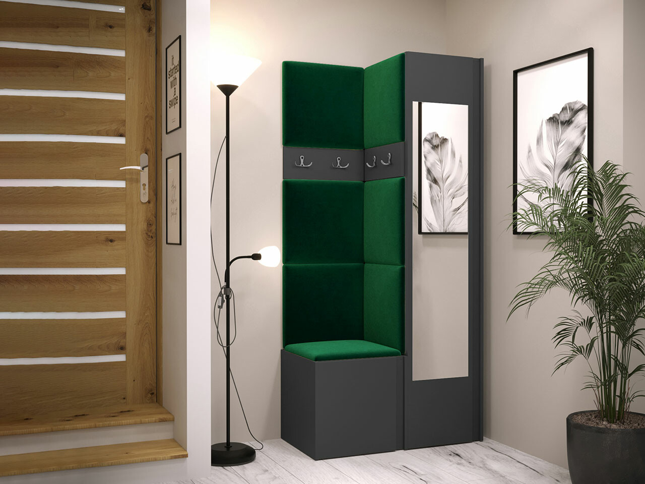 Set za hodnik Hartford 354 (Graphite)