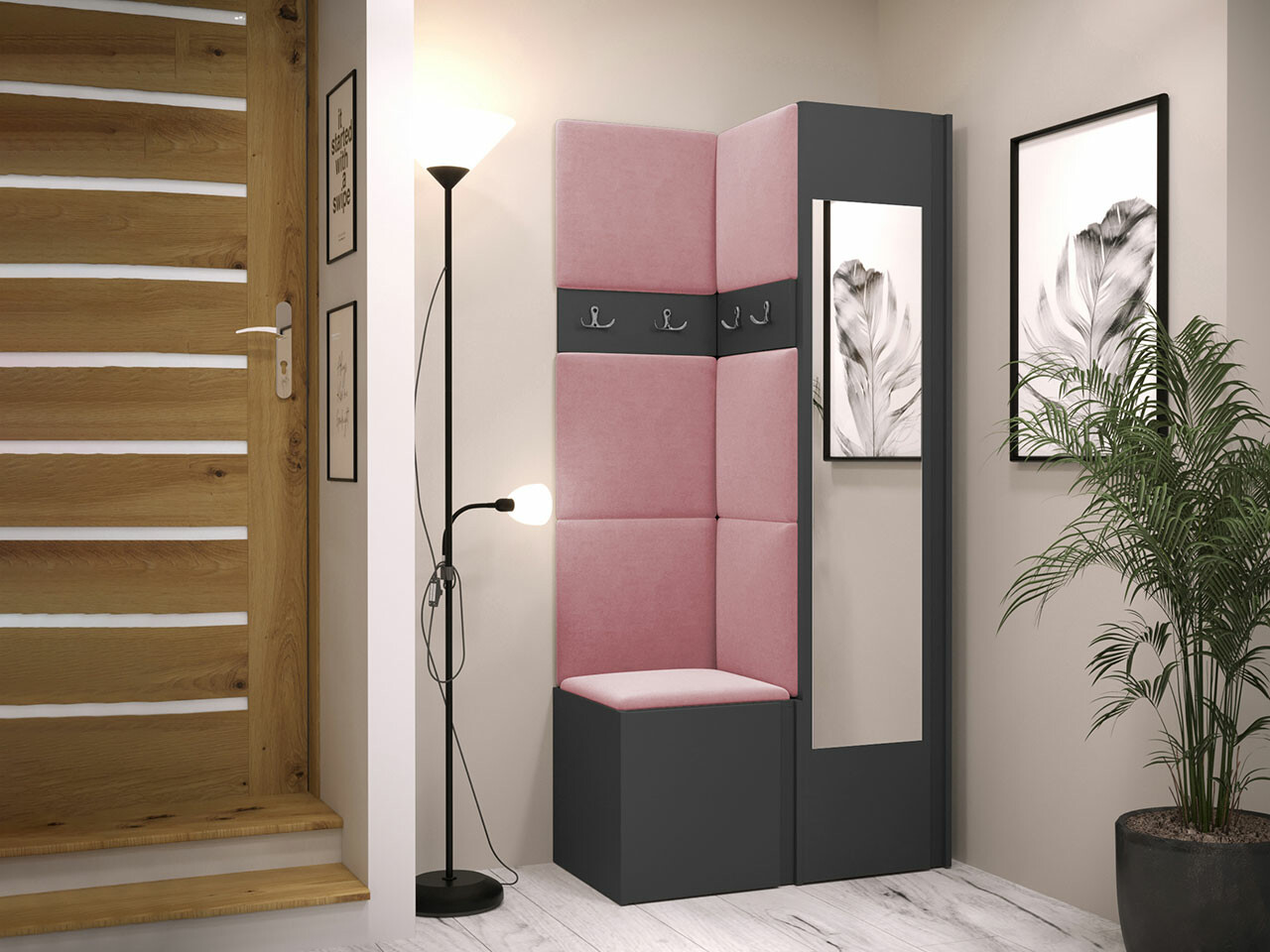 Set za hodnik Hartford 354 (Graphite)