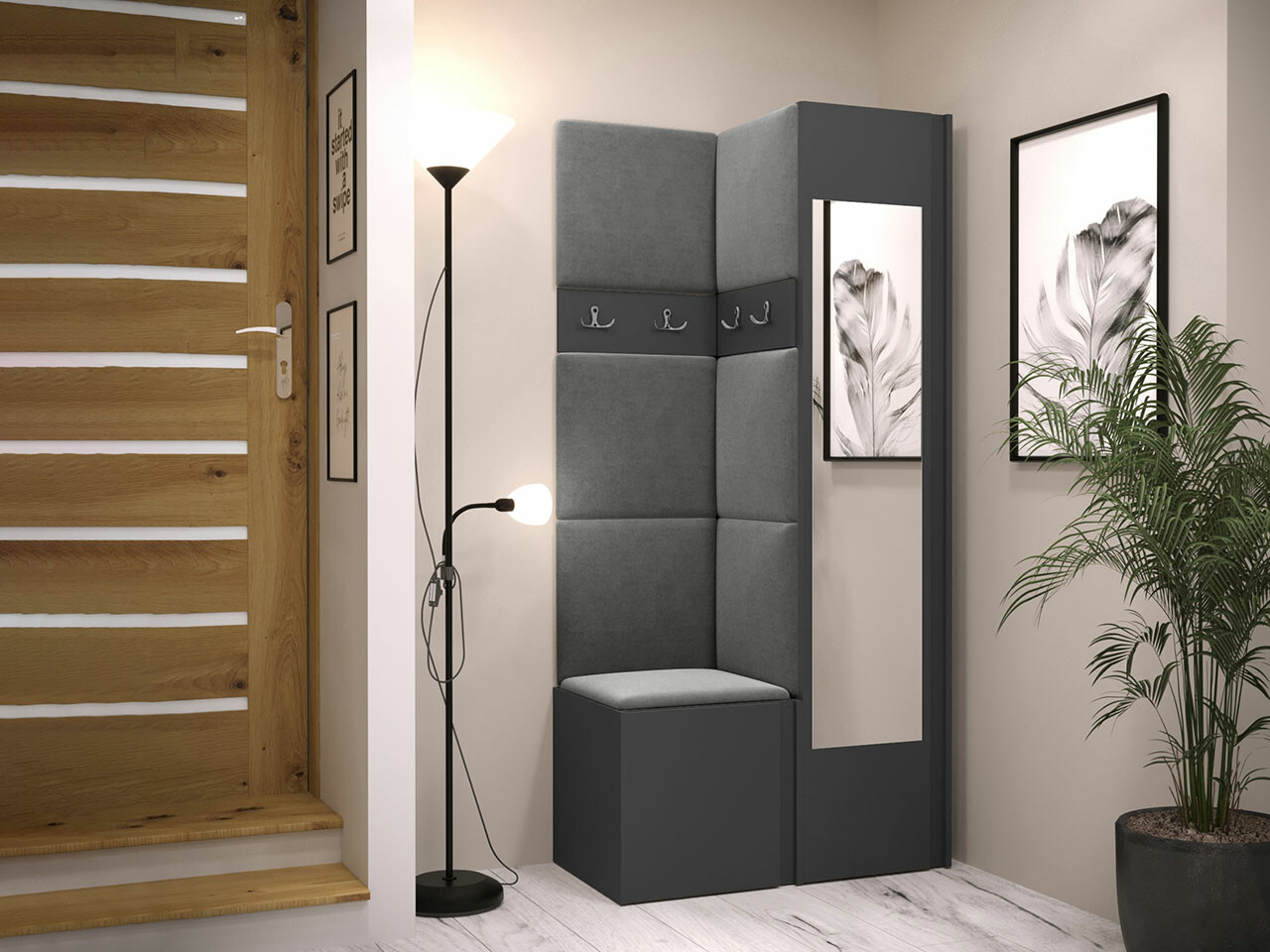 Set za hodnik Hartford 354 (Graphite)