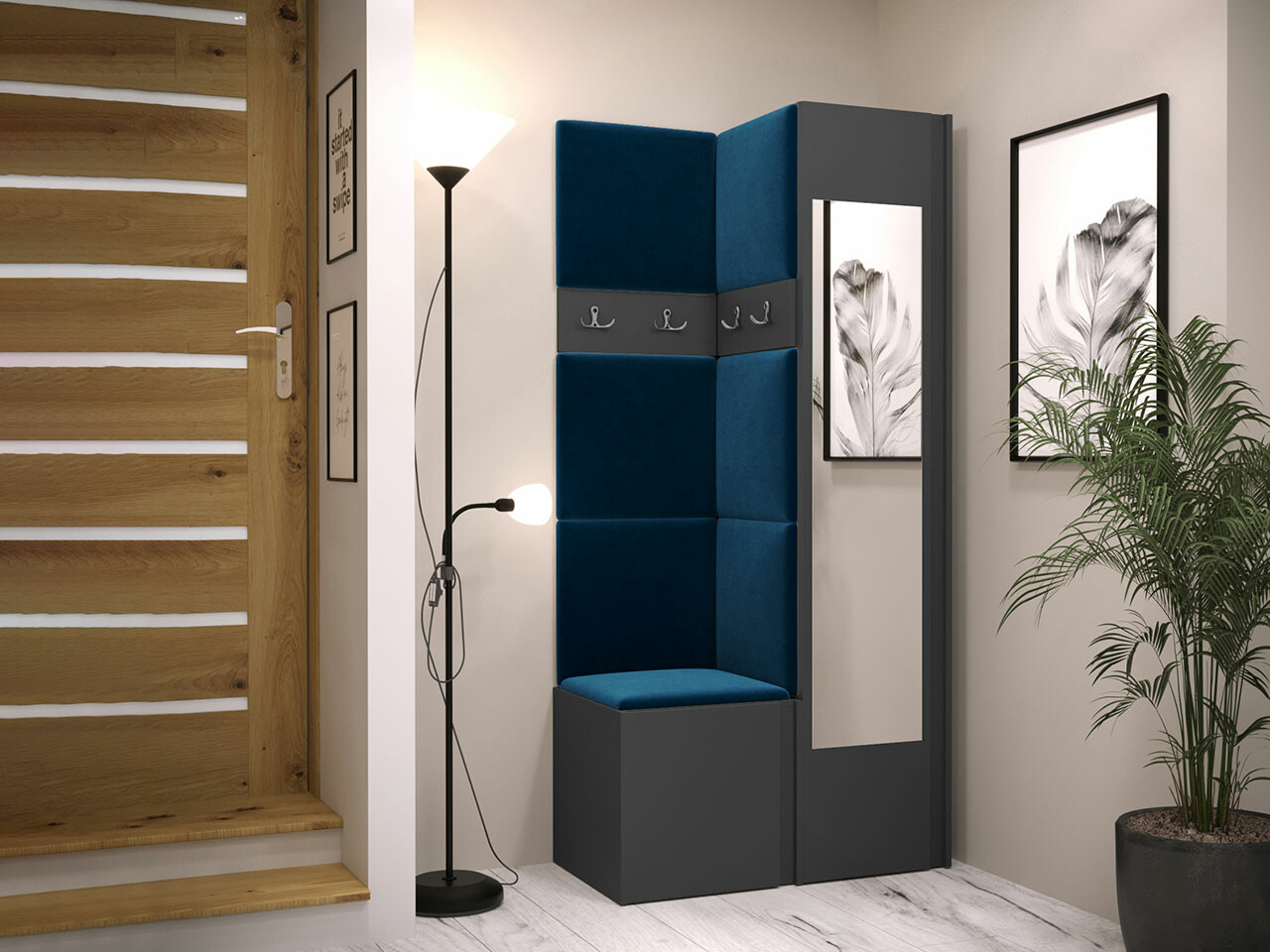 Set za hodnik Hartford 354 (Graphite)