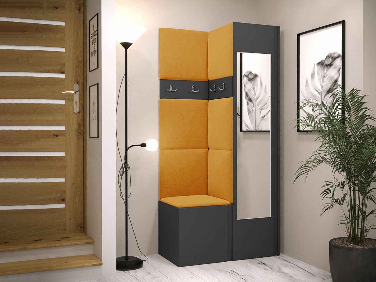 Set za hodnik Hartford 354 (Graphite)