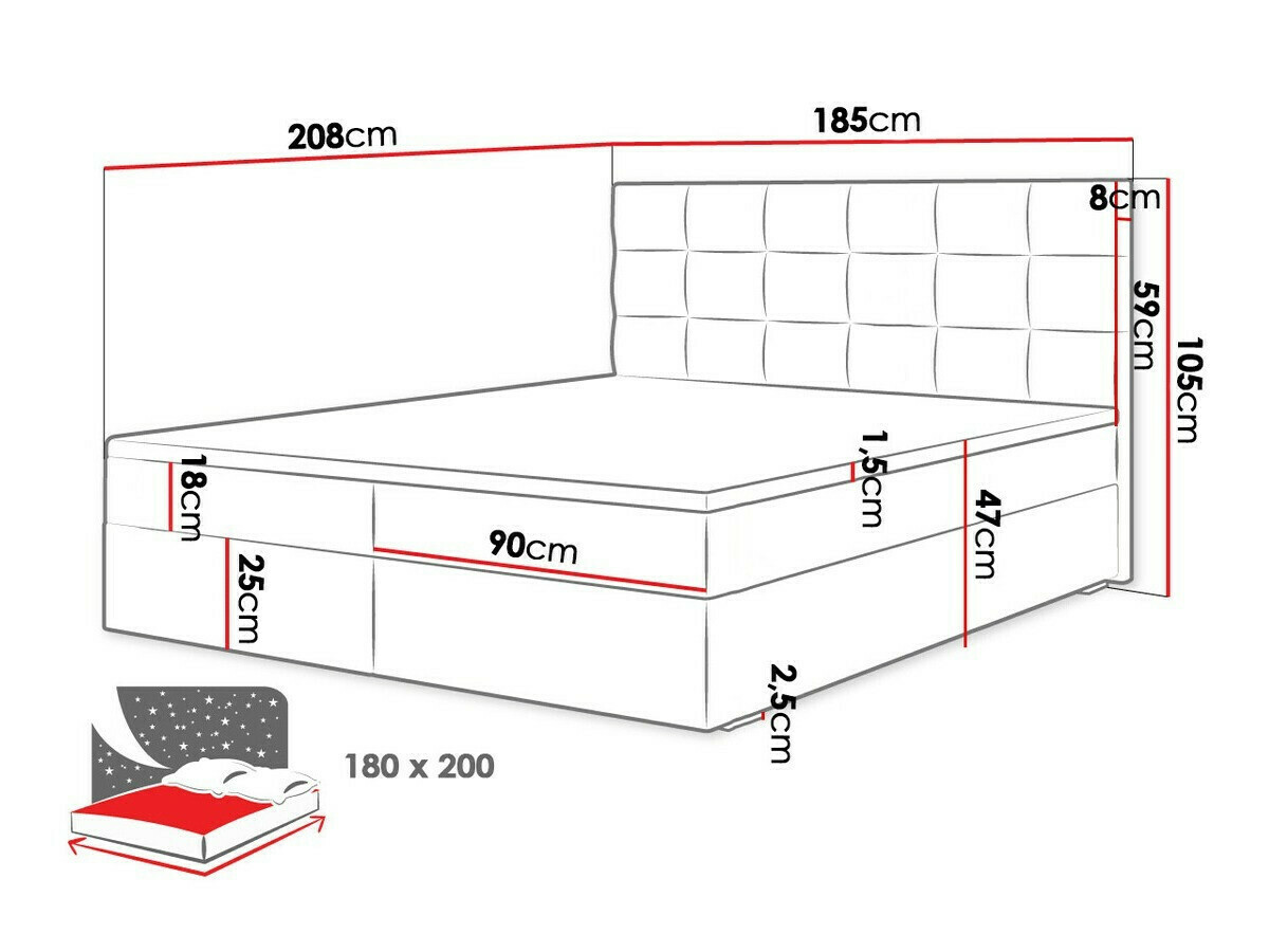 Boxspring krevet Memphis 115 (Itaka 10)