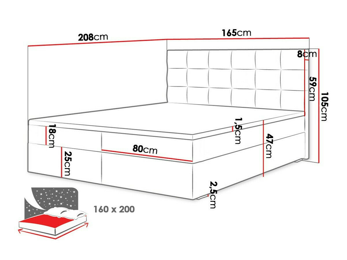 Boxspring krevet Memphis 115 (Itaka 11)