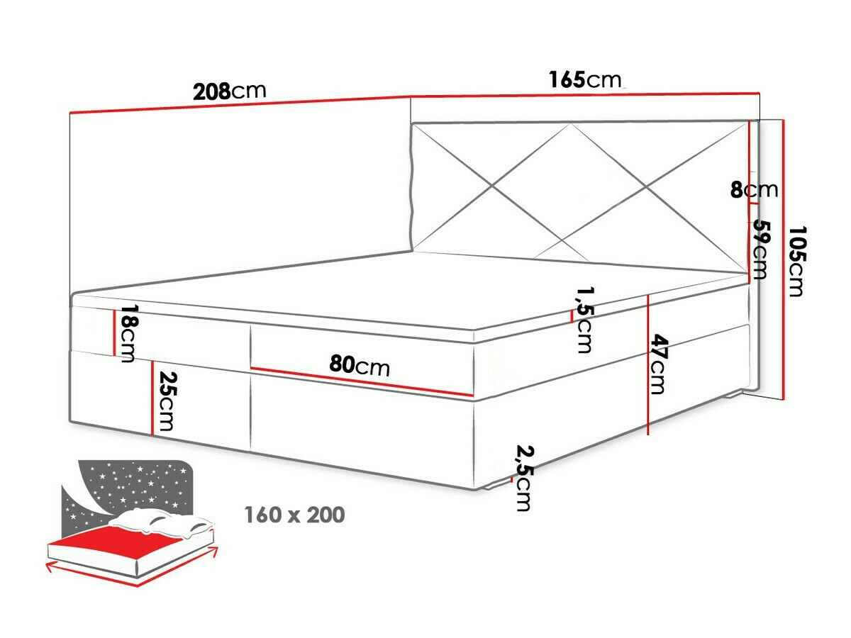 Boxspring krevet Memphis 117 (Itaka 10)