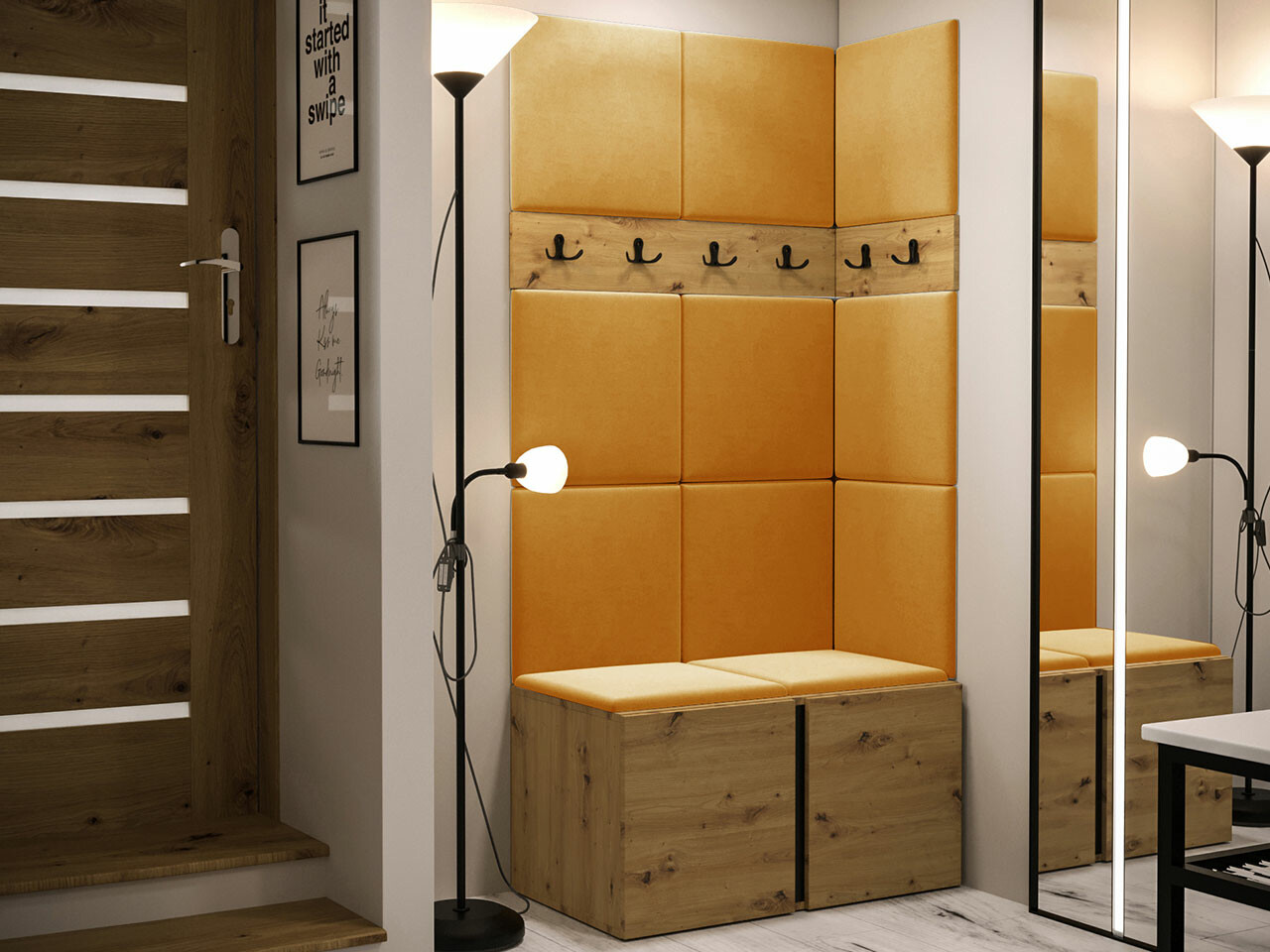 Set za hodnik Hartford 264 (Zanatski hrast)